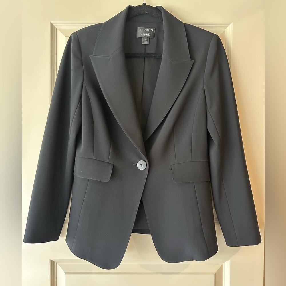 ST. JOHN One Button Black Blazer - image 2